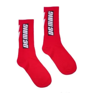 "DC MNIC" Chaussettes Montantes Streetwear Rouge - URB1™