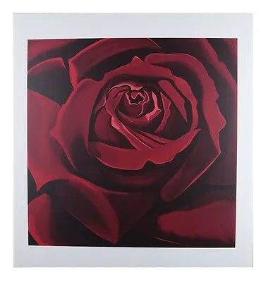 "Red Rose" by Lowell Blair Nesbitt Signed Serigraph AP 28" x 29" w/ CoA