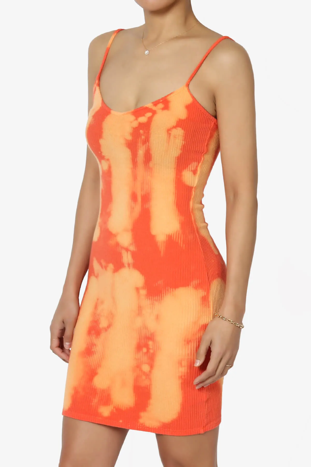 Rays Tie Dye Ribbed Bodycon Mini Dress