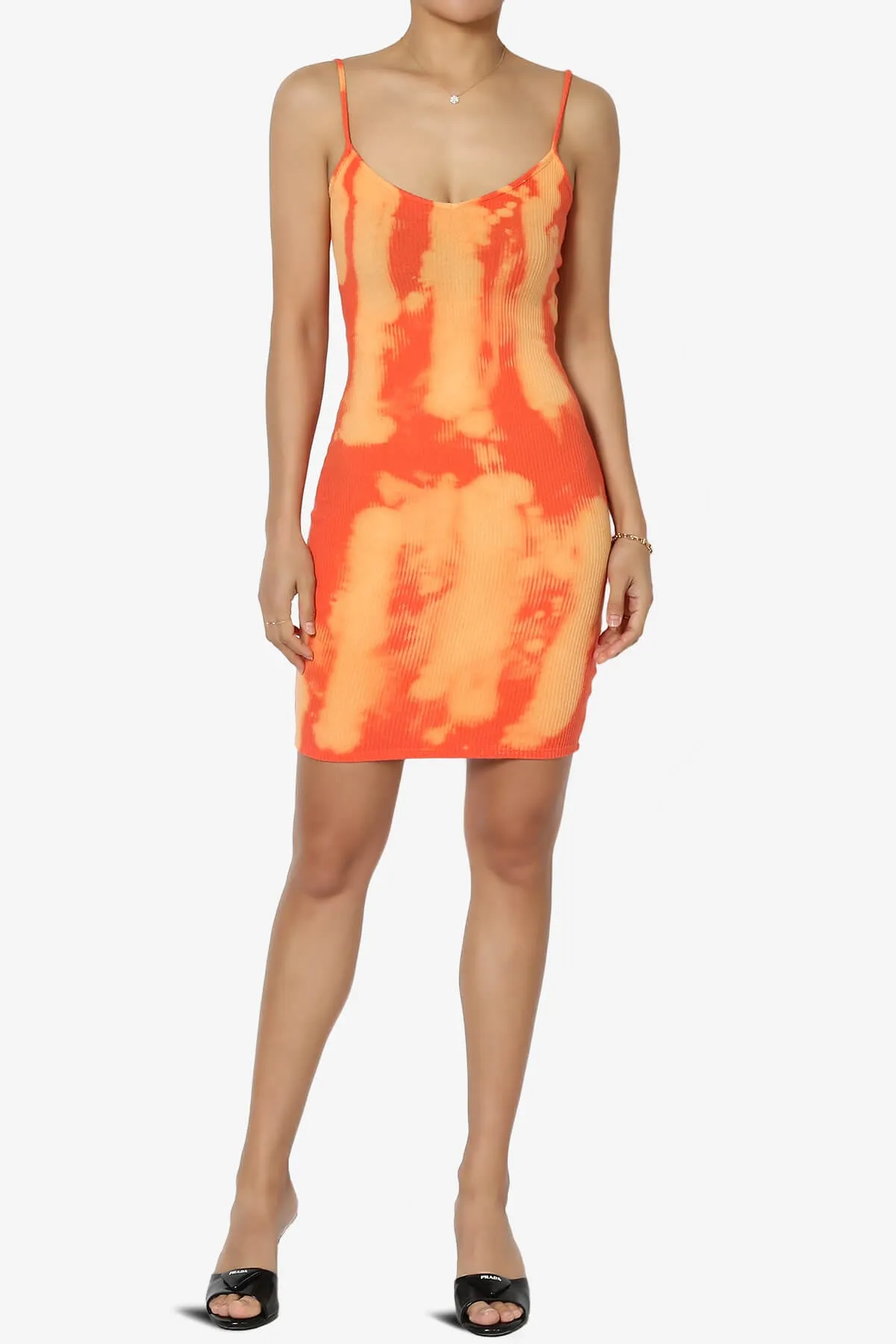 Rays Tie Dye Ribbed Bodycon Mini Dress