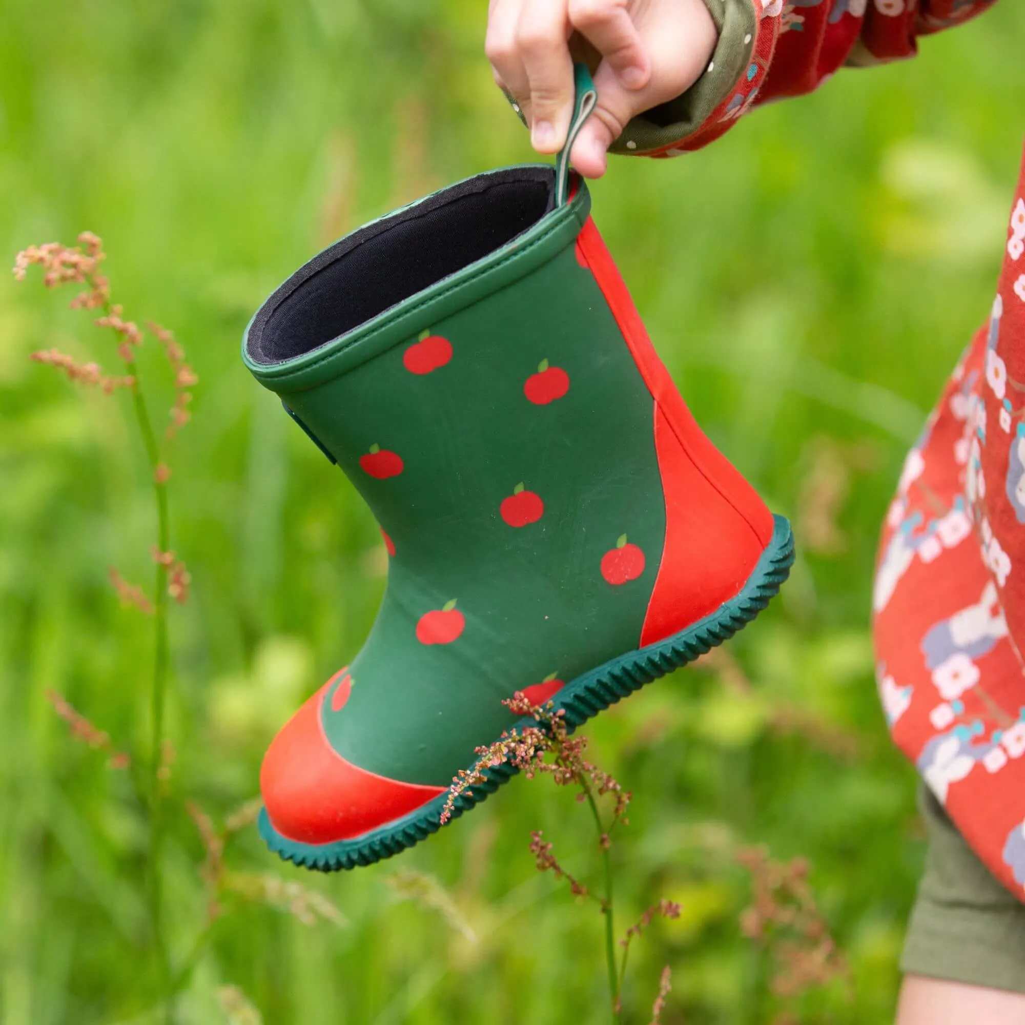 Red Apples Classic Wellington Fair Rubber Natural Waterproof Boots