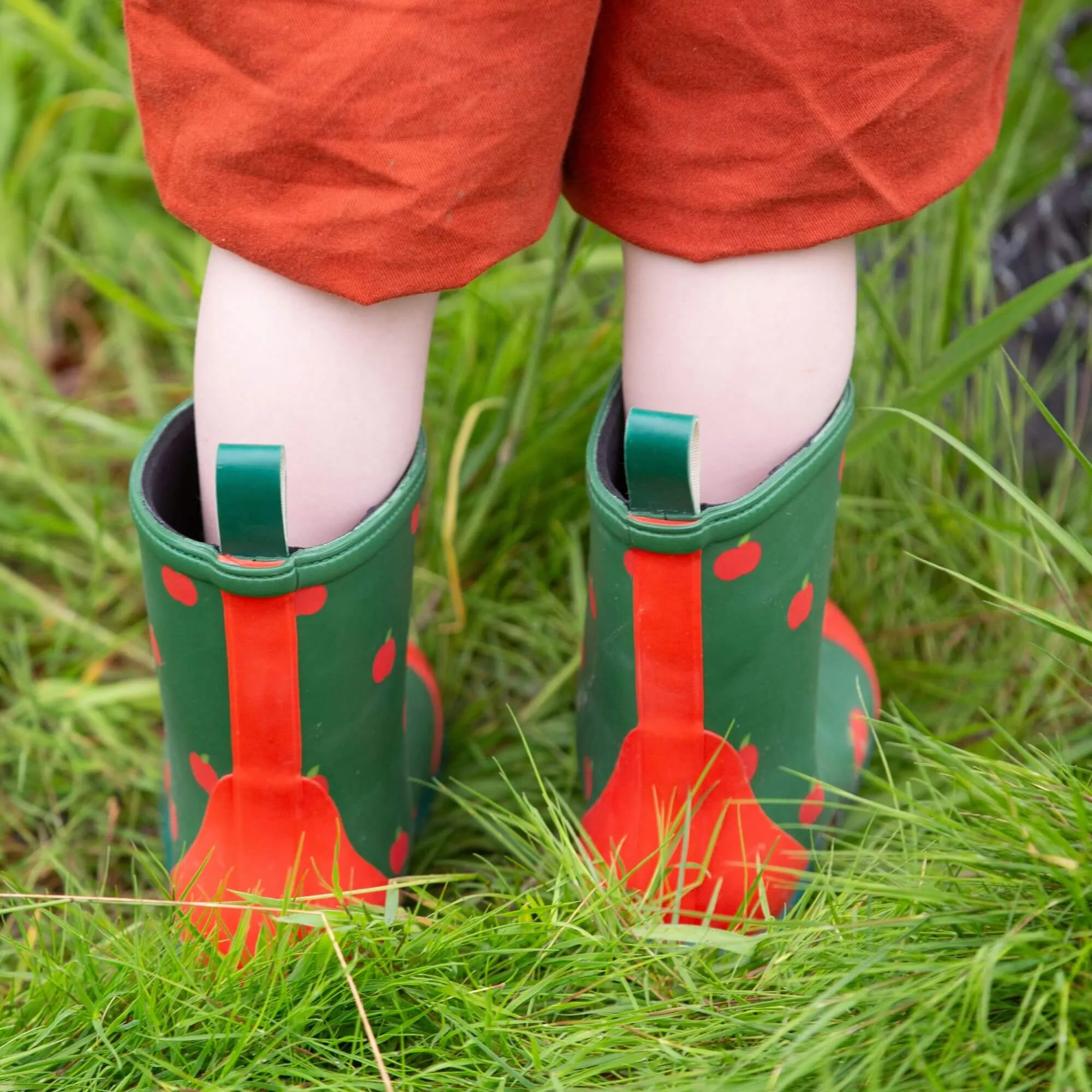 Red Apples Classic Wellington Fair Rubber Natural Waterproof Boots