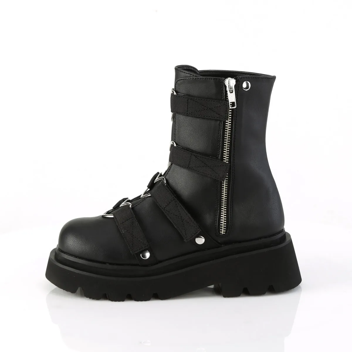 RENEGADE-50  Black Vegan Leather-Nylon