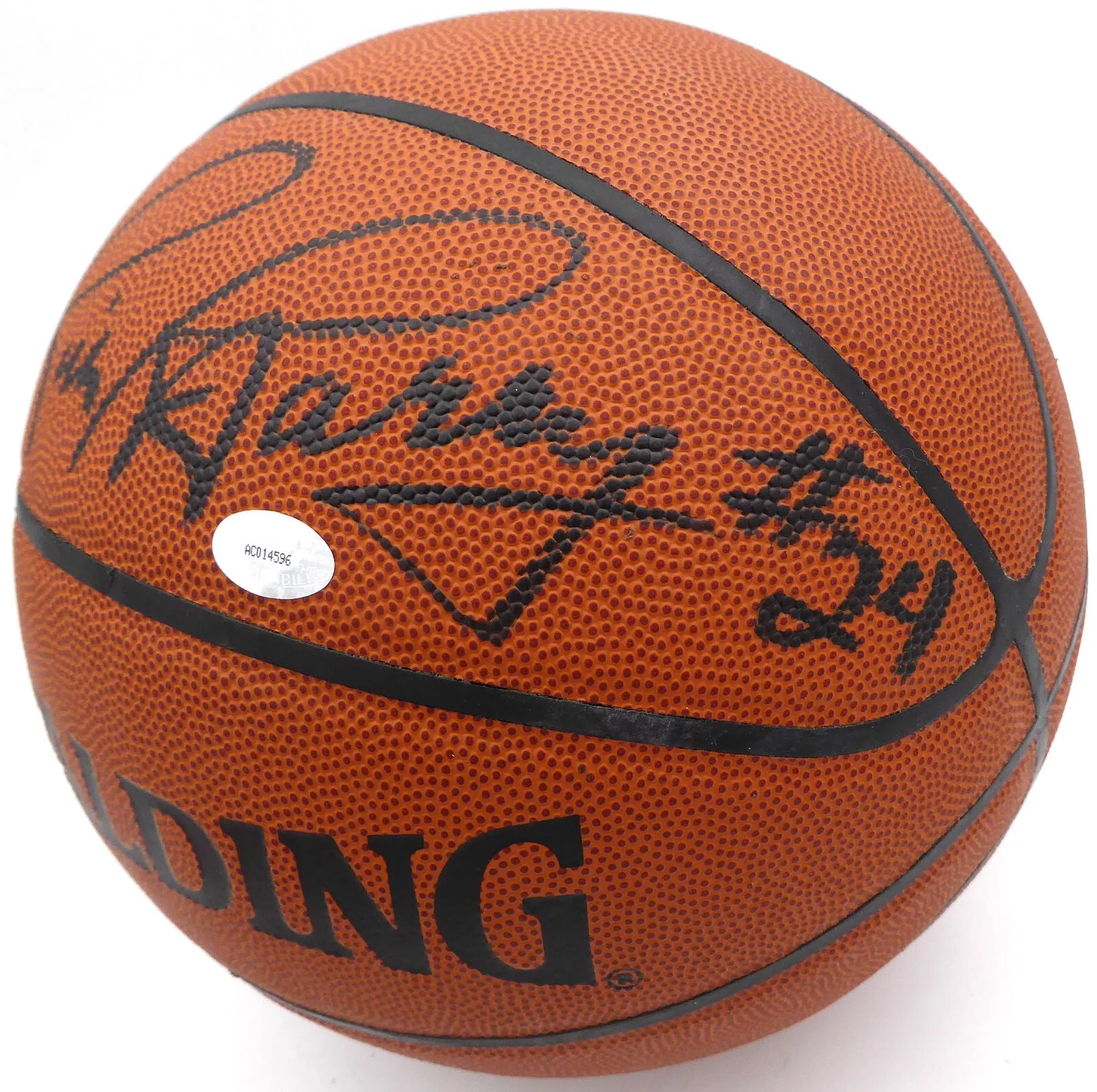 Rick Barry Autographed Spalding All Court Basketball Warriors HOF 1987 JSA