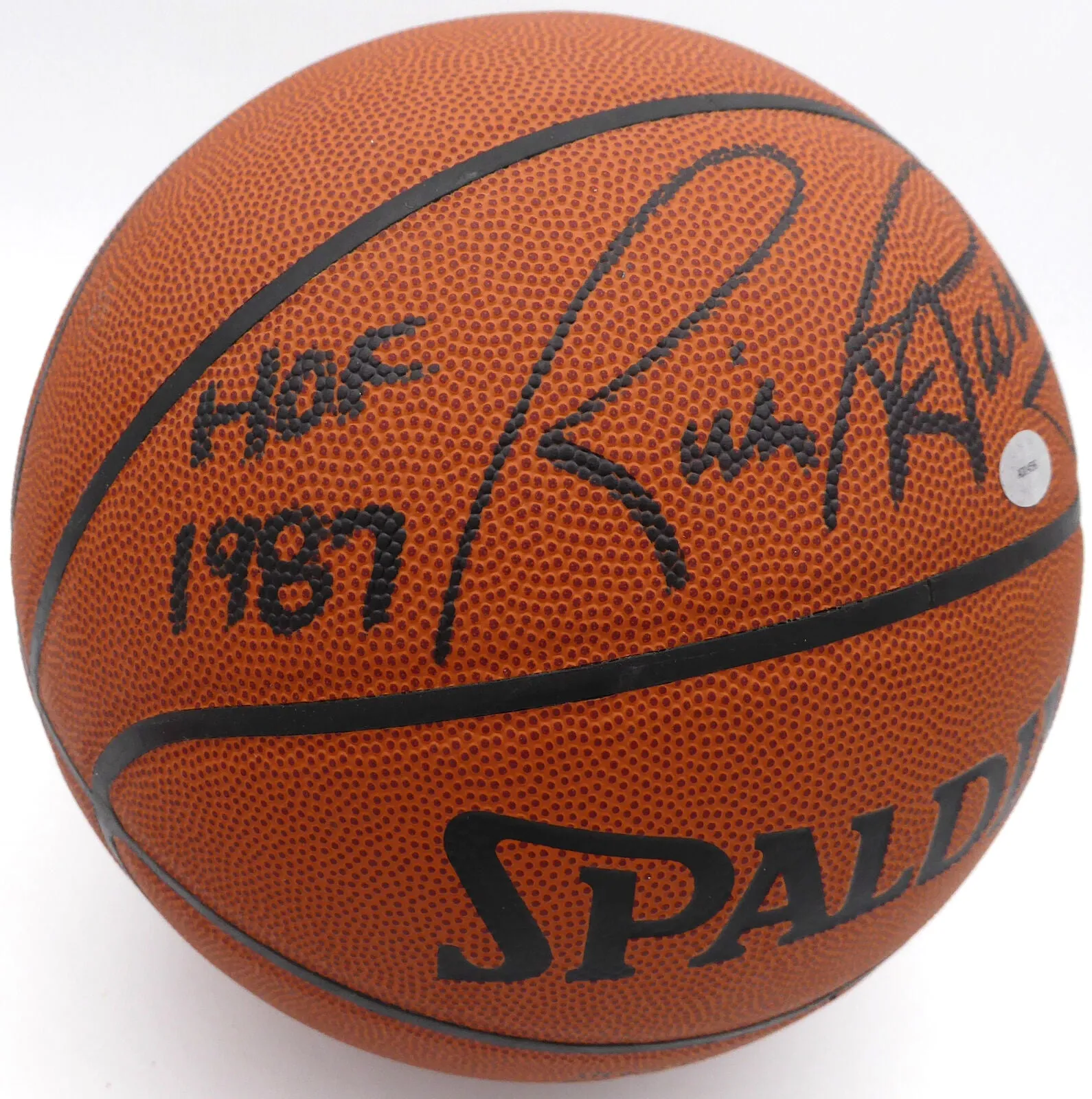 Rick Barry Autographed Spalding All Court Basketball Warriors HOF 1987 JSA