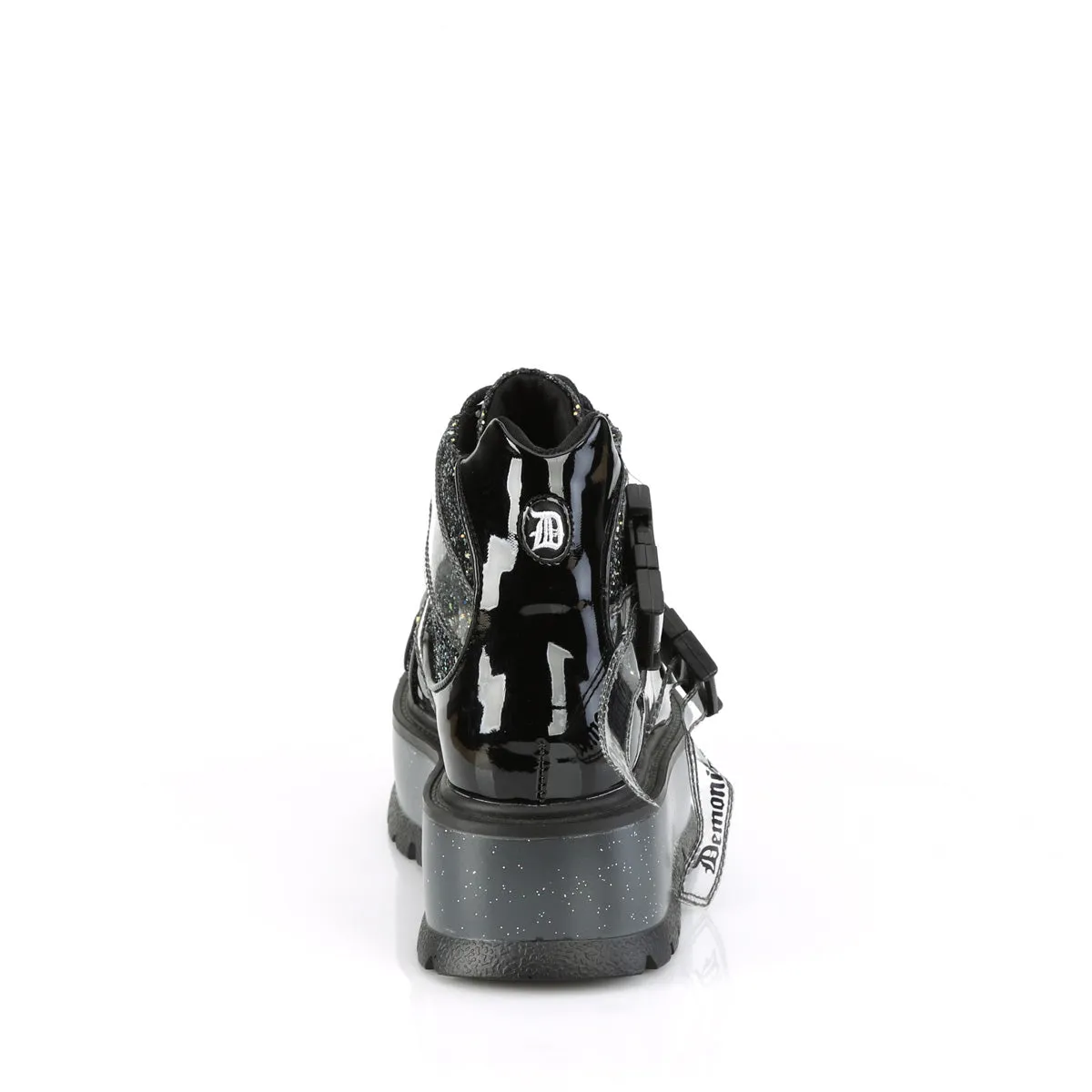 SLACKER-50  Black Patent-Black Multi Glitter