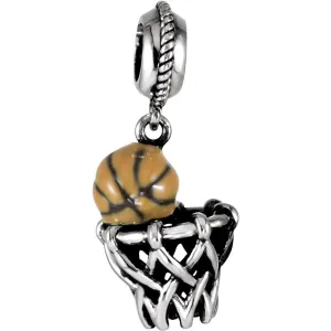 Sterling Silver 18x11mm Kera Basketball Charm
