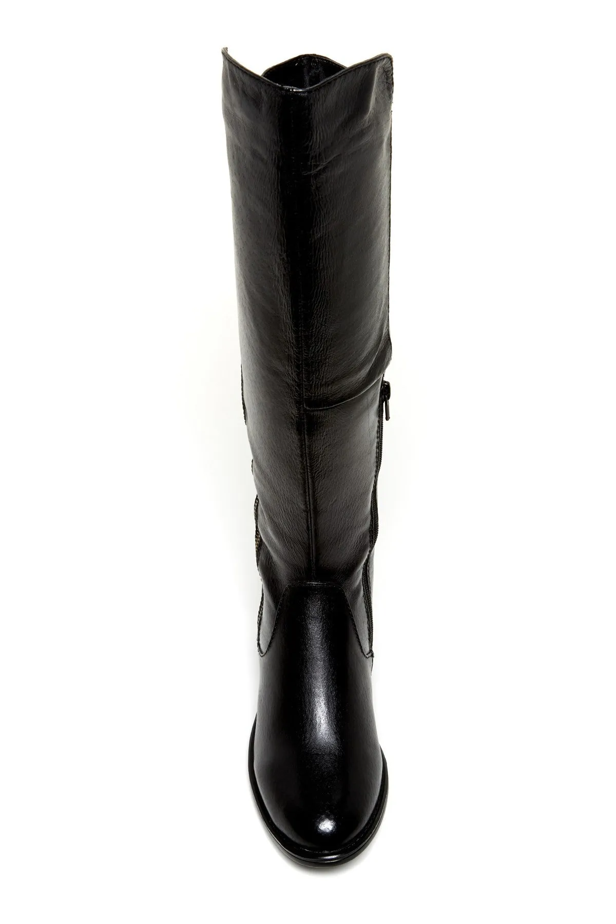 Steve Madden Black Leather Shandi Tall Riding Boots Size 6