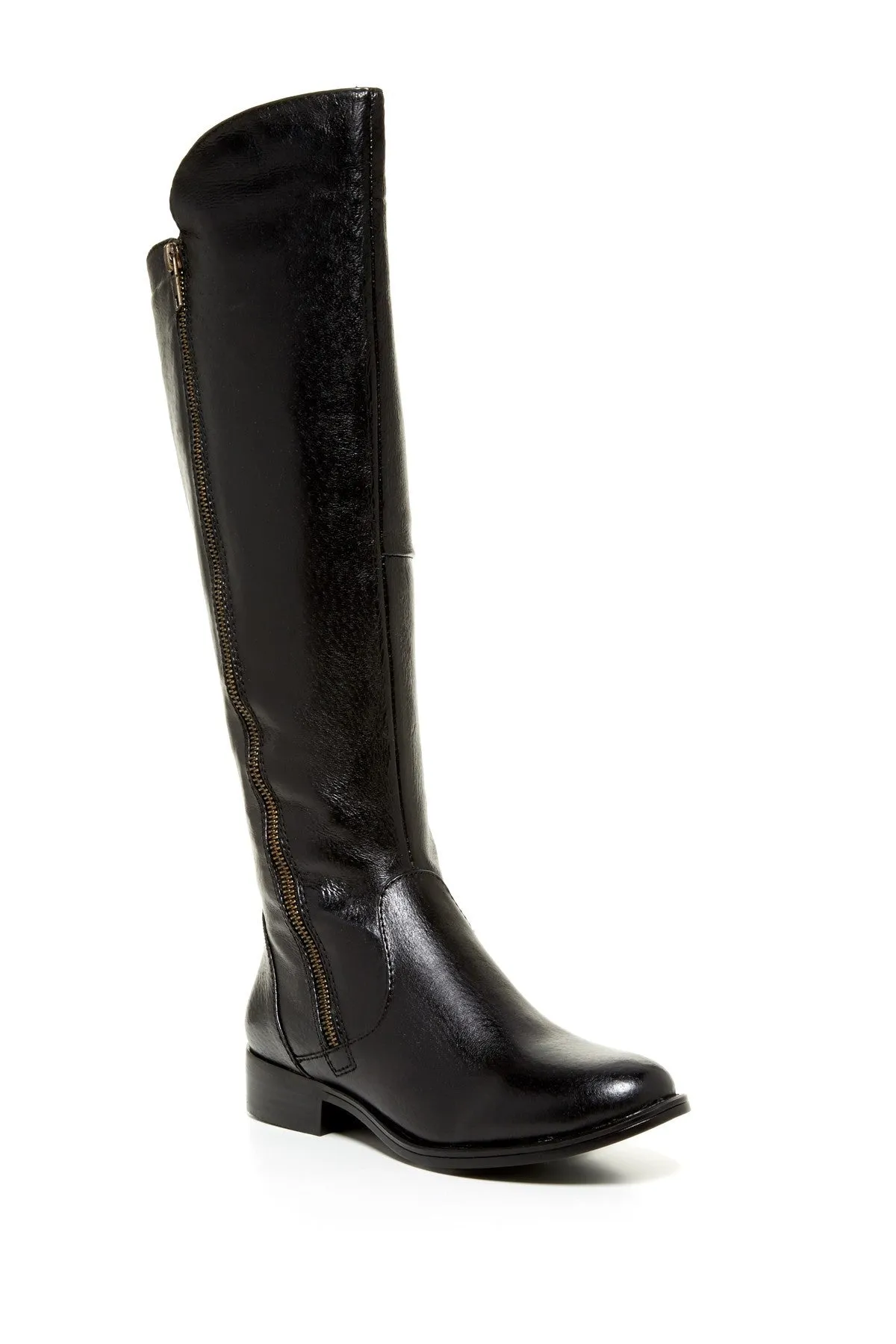 Steve Madden Black Leather Shandi Tall Riding Boots Size 6