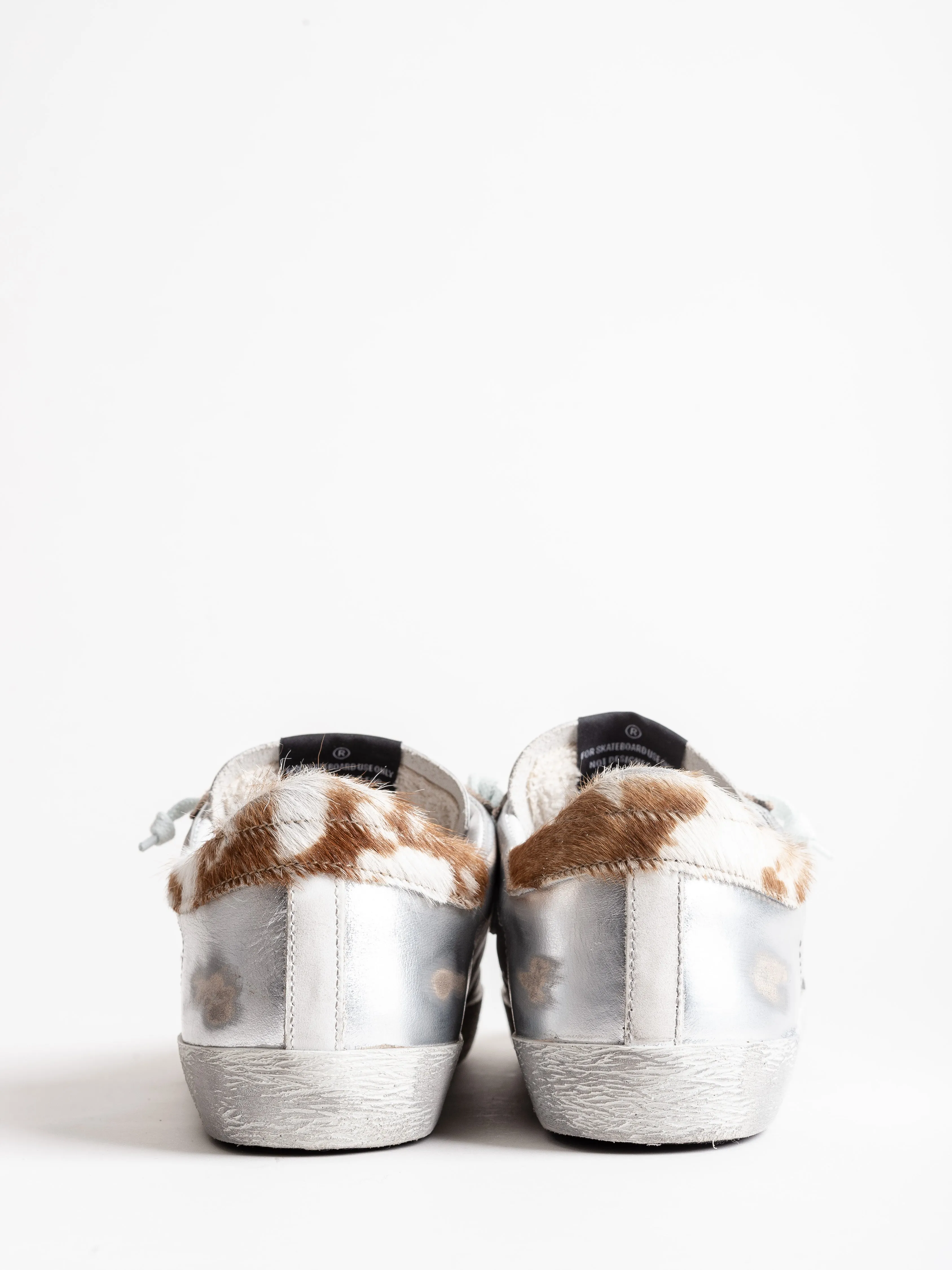 superstar sneaker - silver leather