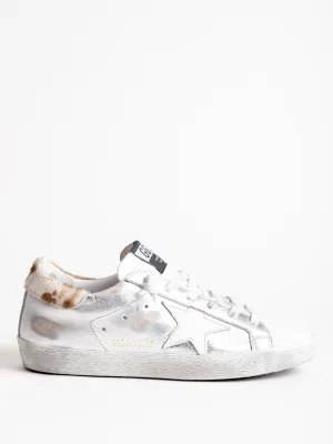 superstar sneaker - silver leather