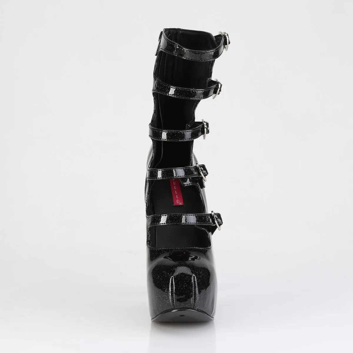 TEEZE-23  Black Glitter Patent