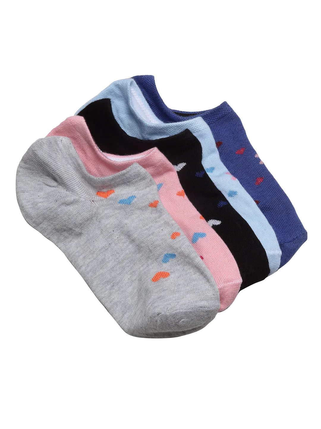 Texlon women's Cotton Low Cut Loafer Socks (Free Size , Multi-Coloured) - Pack Of 5