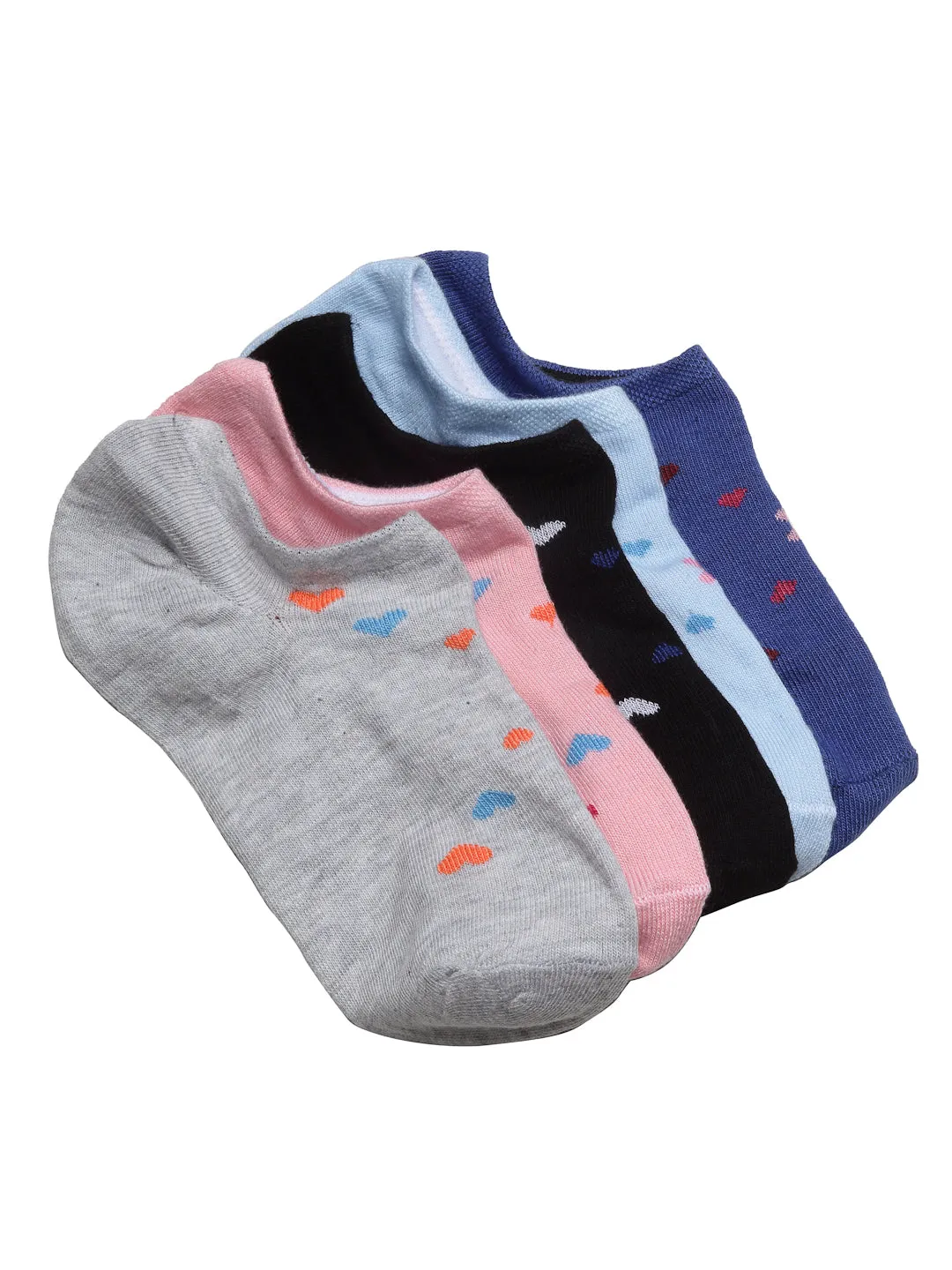 Texlon women's Cotton Low Cut Loafer Socks (Free Size , Multi-Coloured) - Pack Of 5