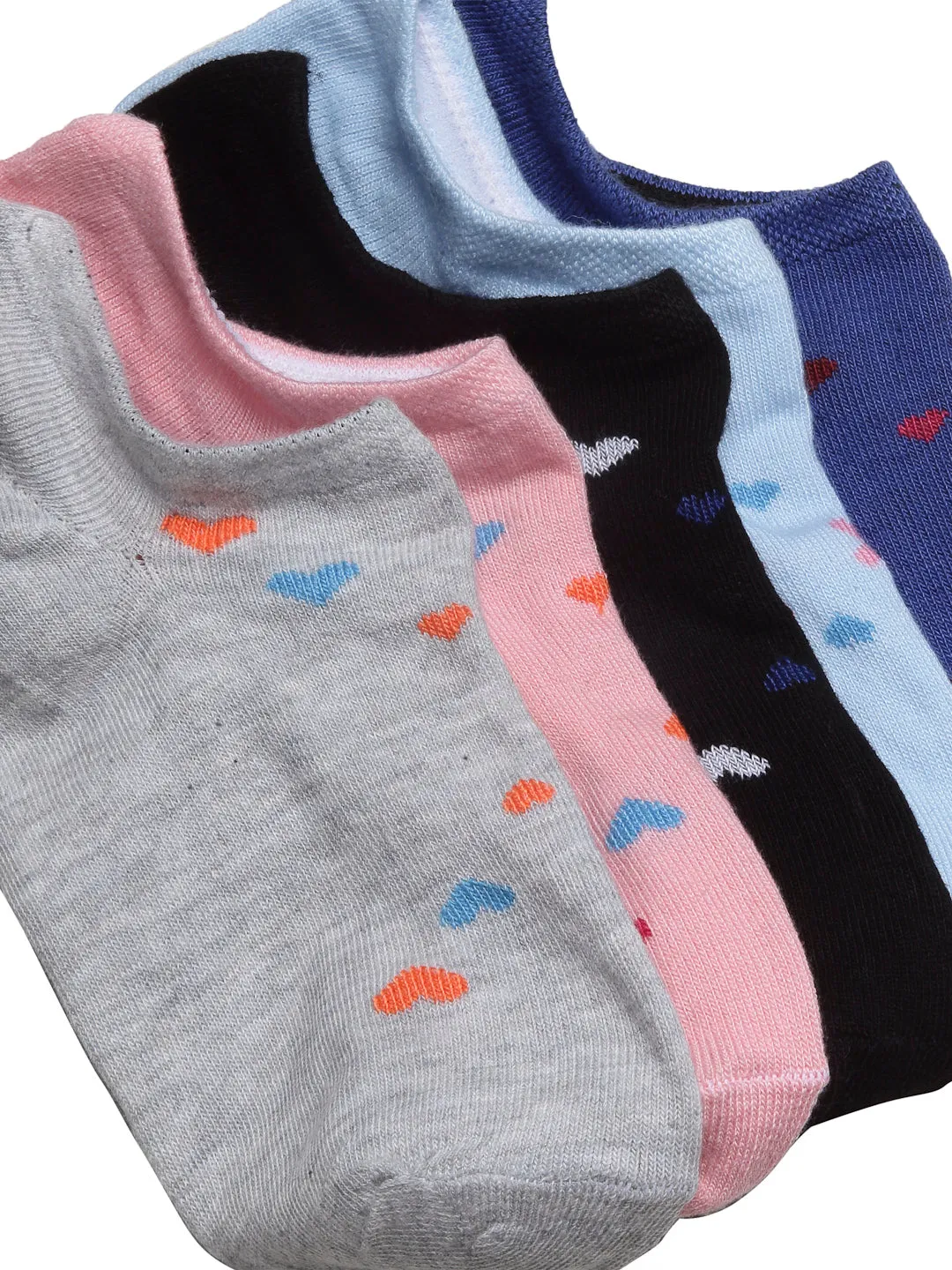 Texlon women's Cotton Low Cut Loafer Socks (Free Size , Multi-Coloured) - Pack Of 5