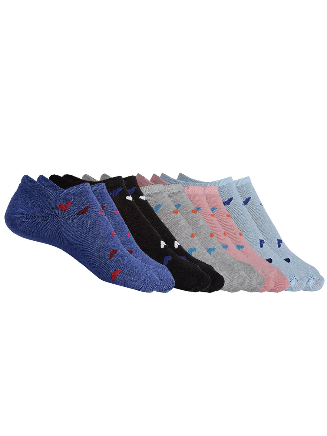 Texlon women's Cotton Low Cut Loafer Socks (Free Size , Multi-Coloured) - Pack Of 5