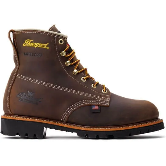 Thorogood Men's American Heritage 6" Waterproof Work Boot -Brown- 814-4514