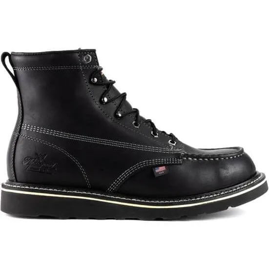 Thorogood Men's American Heritage Midnight 6" Soft Toe USA Made Wedge Work Boot - 814-6206