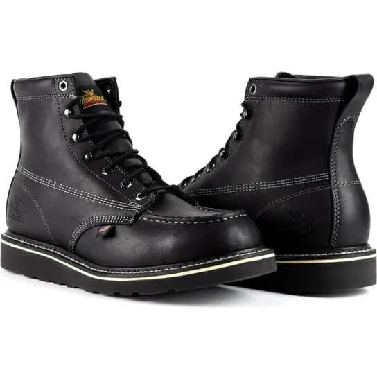 Thorogood Men's American Heritage Midnight 6" Soft Toe USA Made Wedge Work Boot - 814-6206