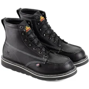 Thorogood Men's American Heritage Midnight 6" Soft Toe USA Made Wedge Work Boot - 814-6206