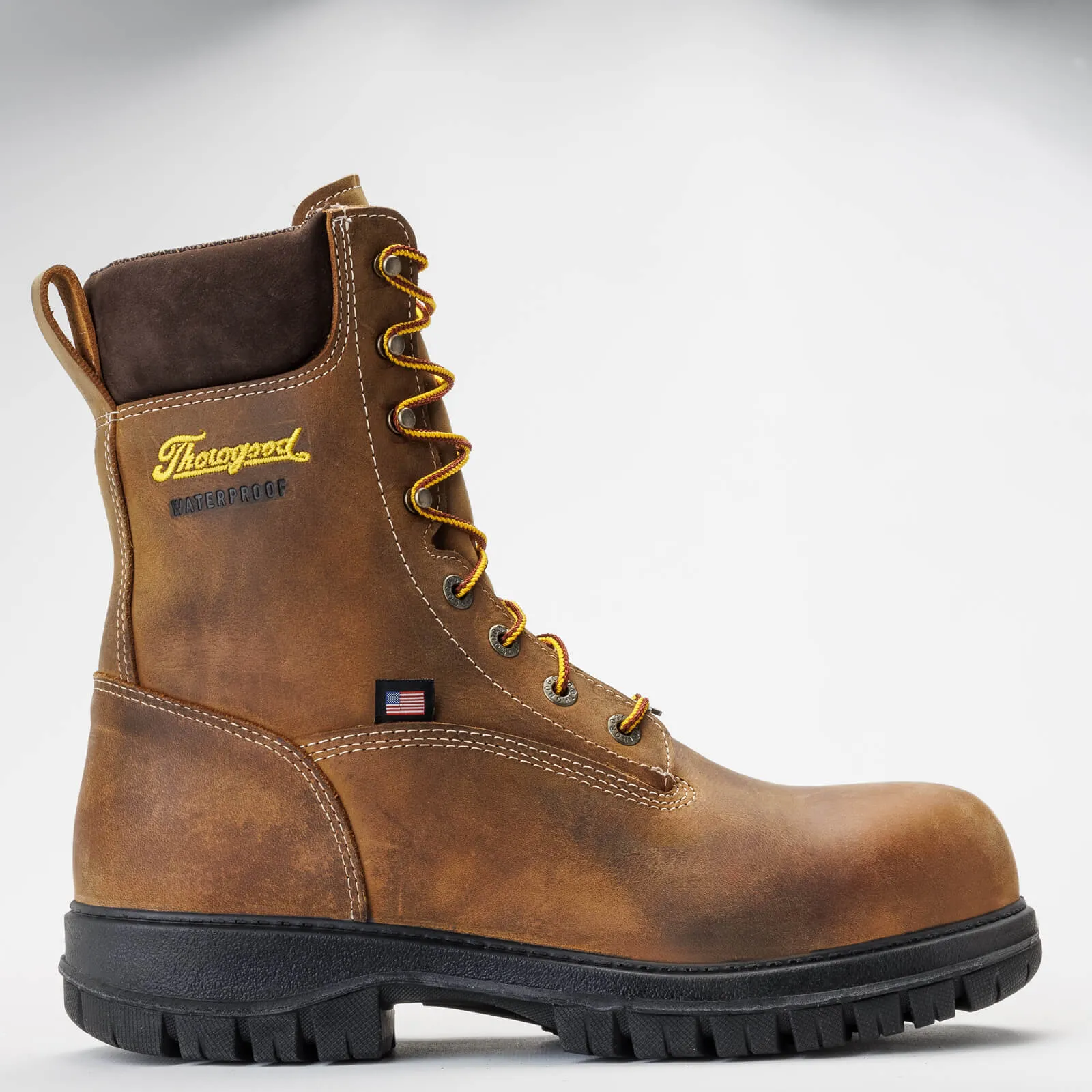 Thorogood Men's Genesis Series 8" Safety Toe Waterproof Work Boot -Chestnut- 804-4259
