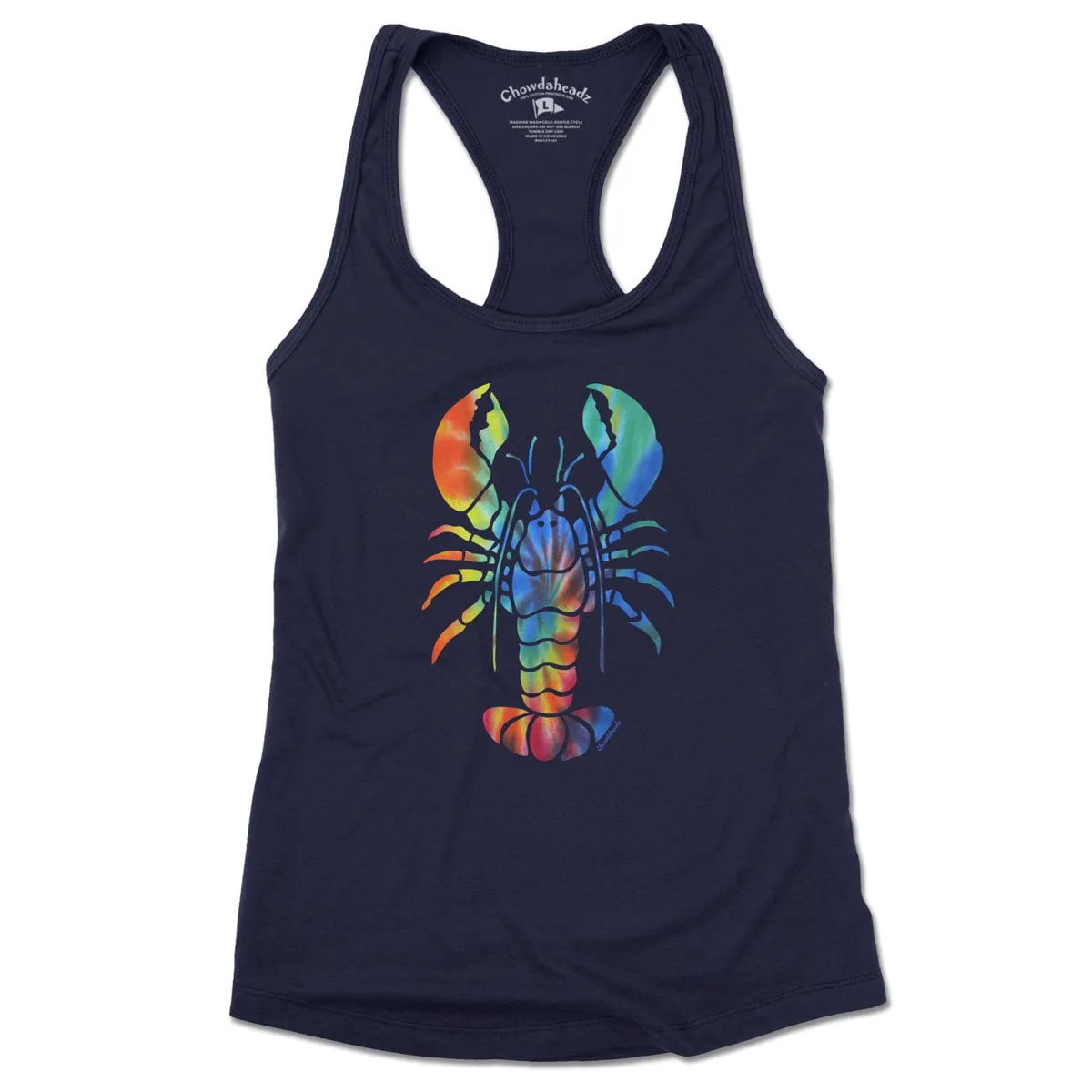 Tie Dye Lobster Ladies Tank Top