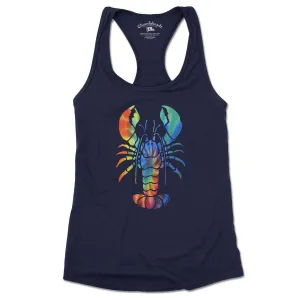 Tie Dye Lobster Ladies Tank Top