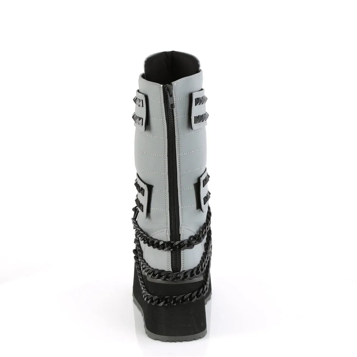 TRASHVILLE-138  Grey Multi Reflective Vegan Leather