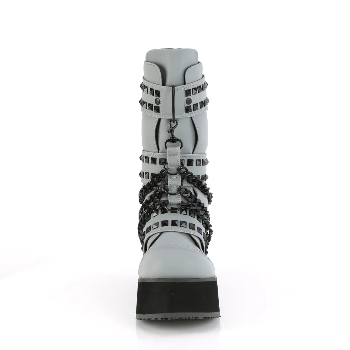 TRASHVILLE-138  Grey Multi Reflective Vegan Leather
