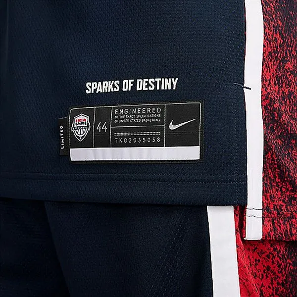 USA M NK LMTD JSY RD BLK OLY24 Maillot de basketball homme NIKE