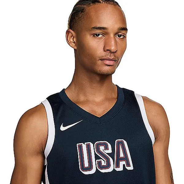 USA M NK LMTD JSY RD BLK OLY24 Maillot de basketball homme NIKE