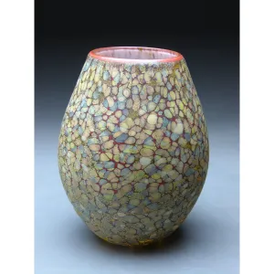 Vase in Sandy Handblown Glass Vase by Thomas Spake Studios