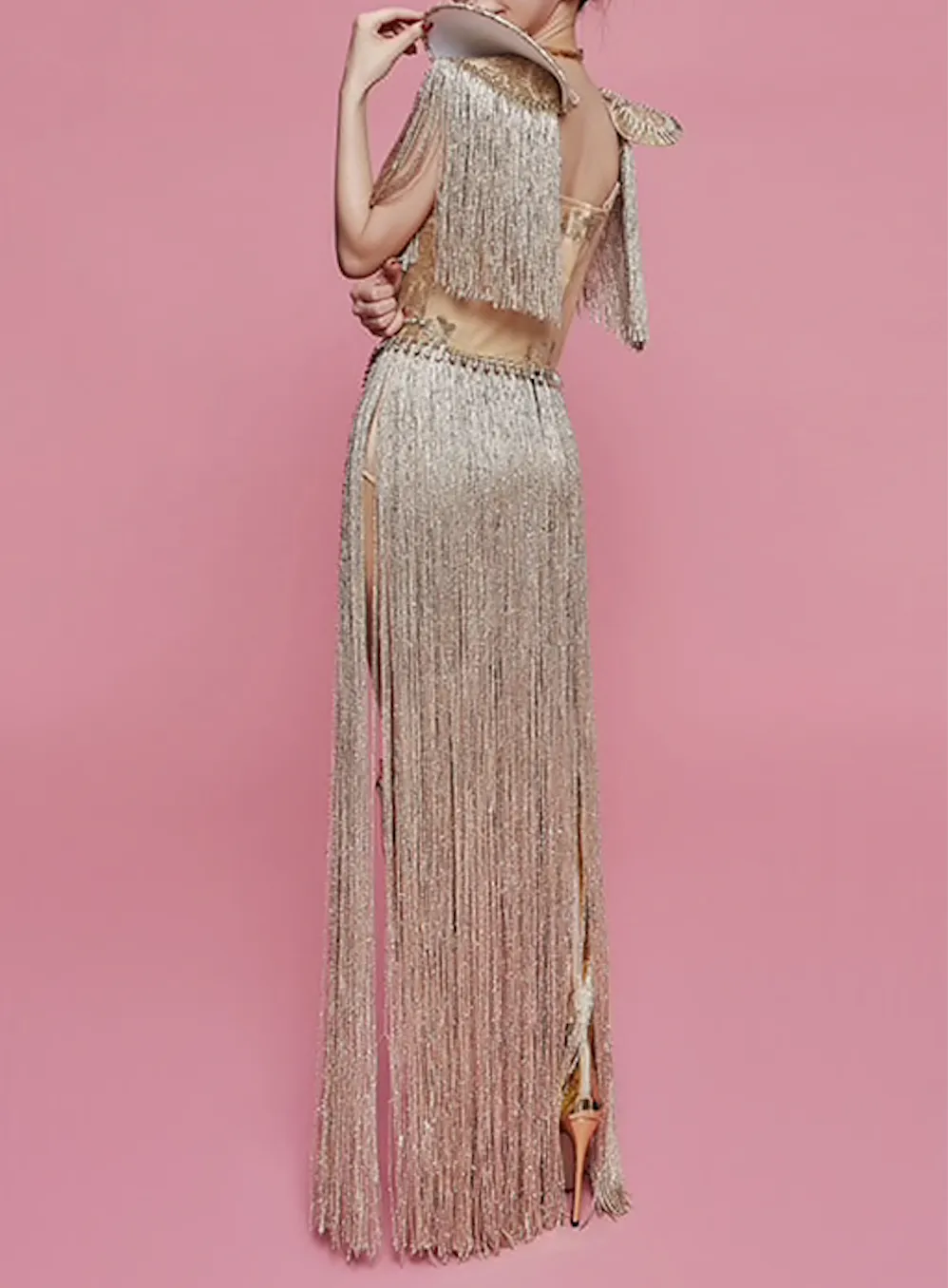 Virgo Gold Fringed Set