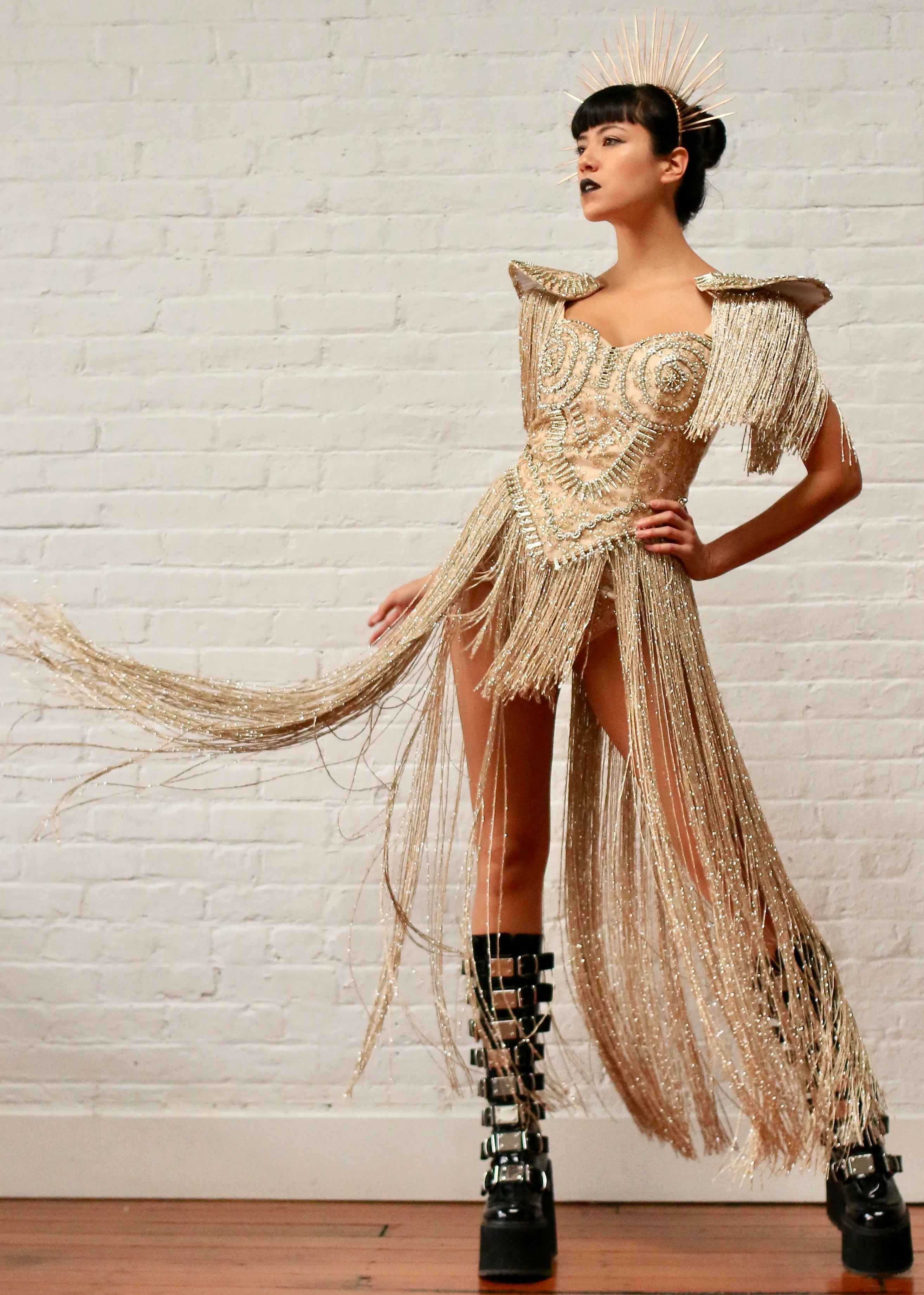 Virgo Gold Fringed Set