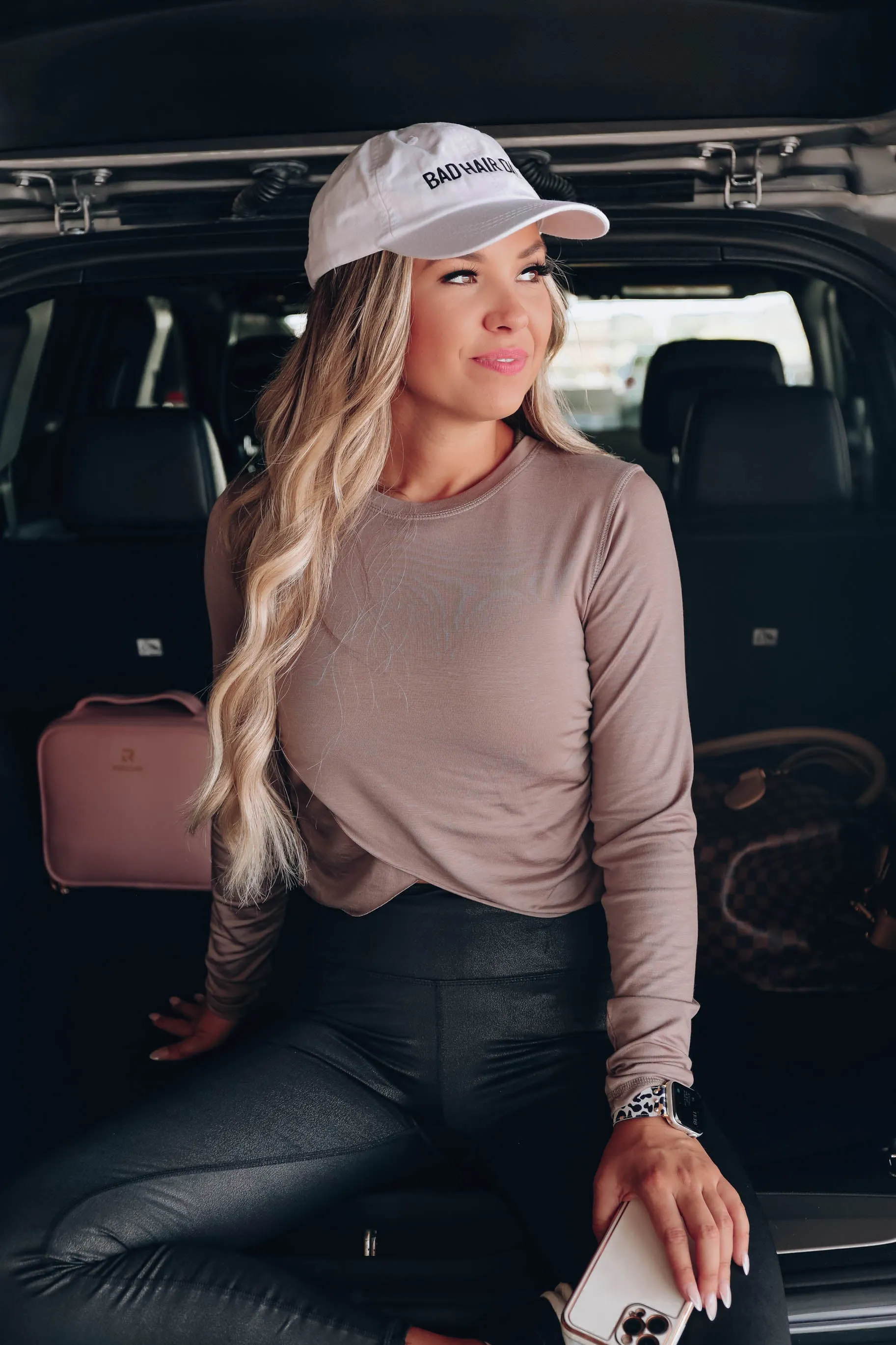 Vitality Long Sleeve Crop Top - Cinder