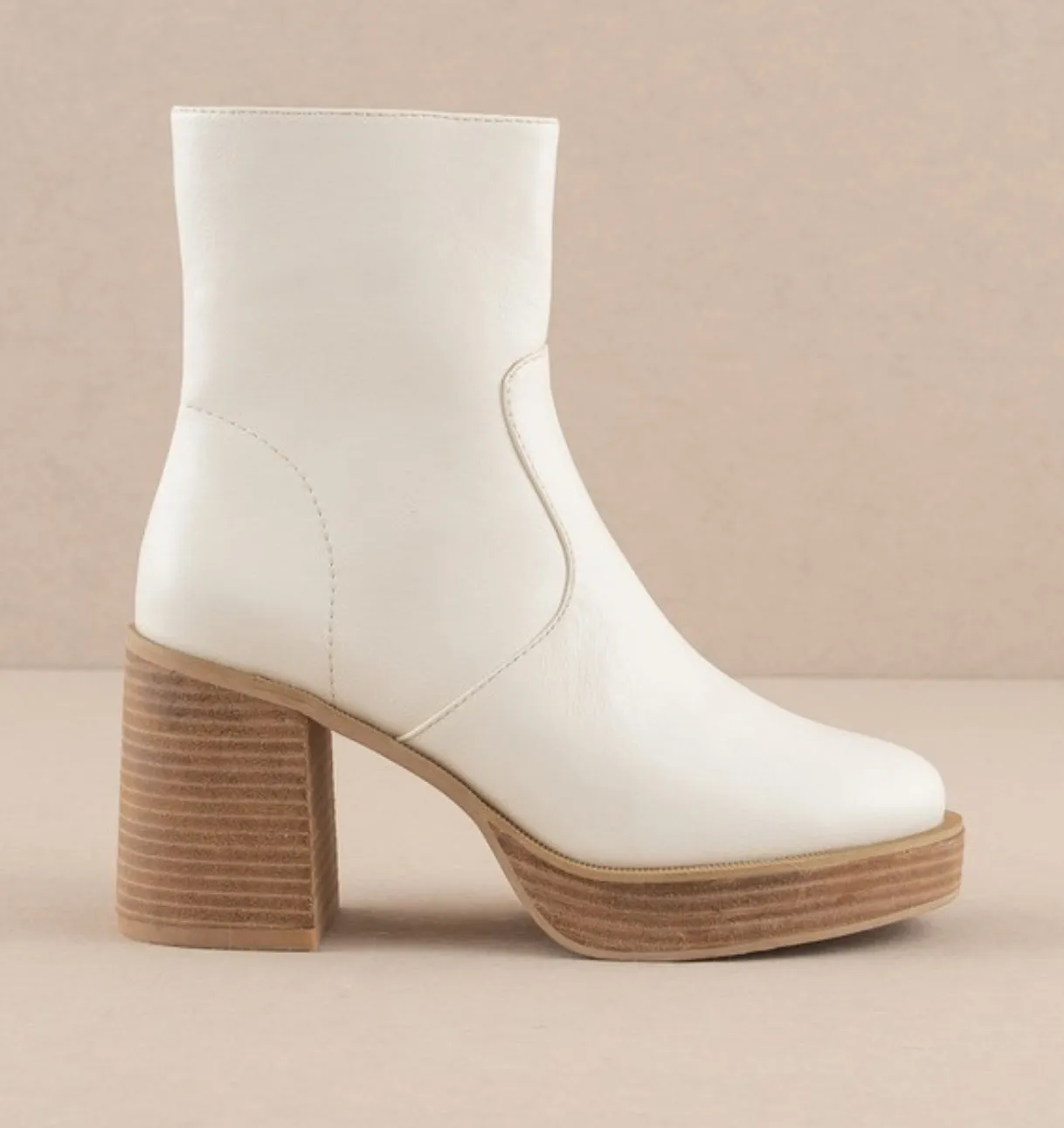 White Platform Ankle Boots