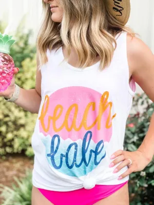 White Tank {BEACH BABE} Super Fun   Bright White Tank Top