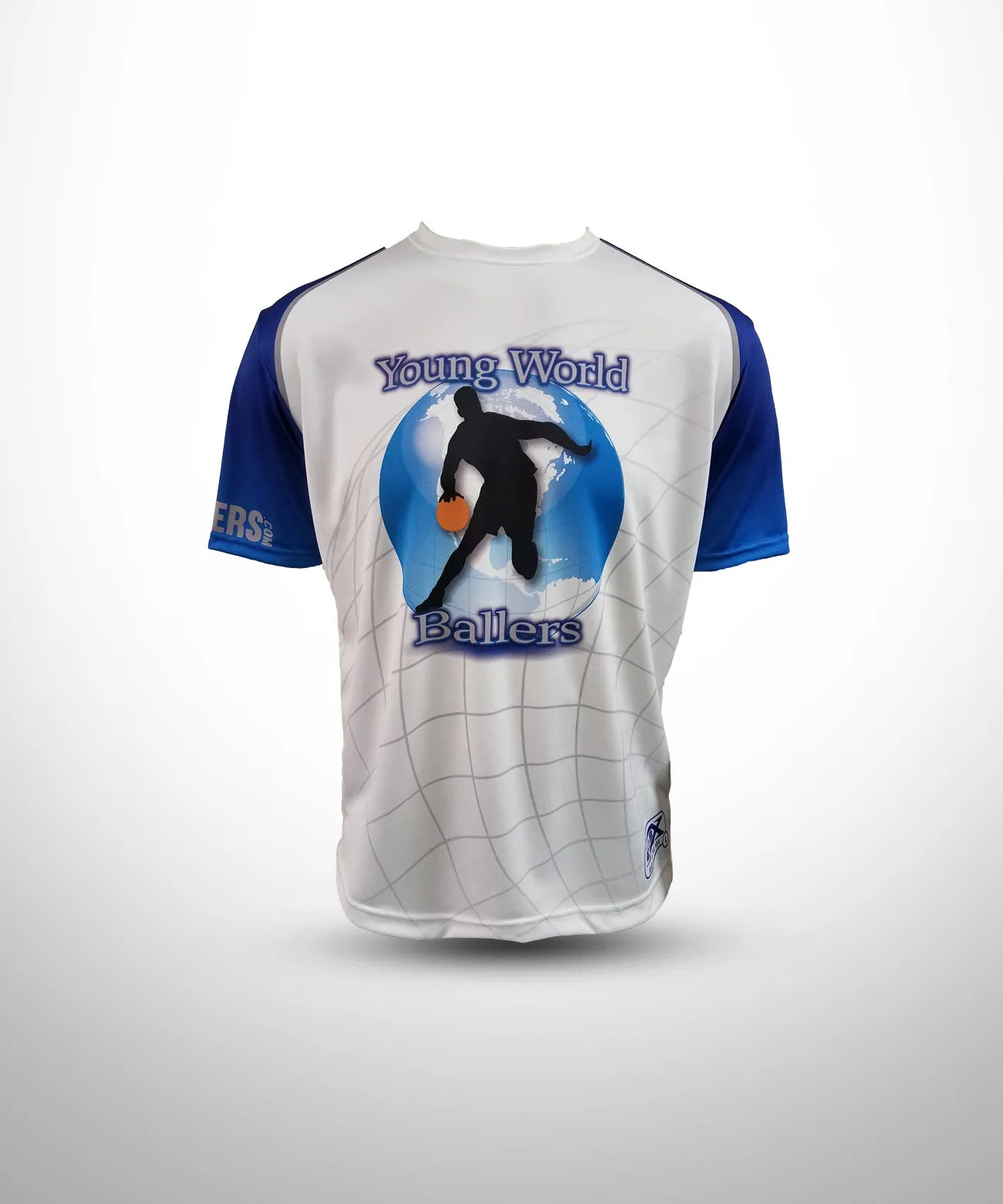 YOUNG WORLD BALLERS Full Dye Sublimated Short Sleeve Jersey - White